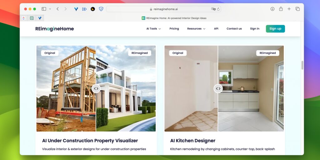 Интерфейс REimagineHome