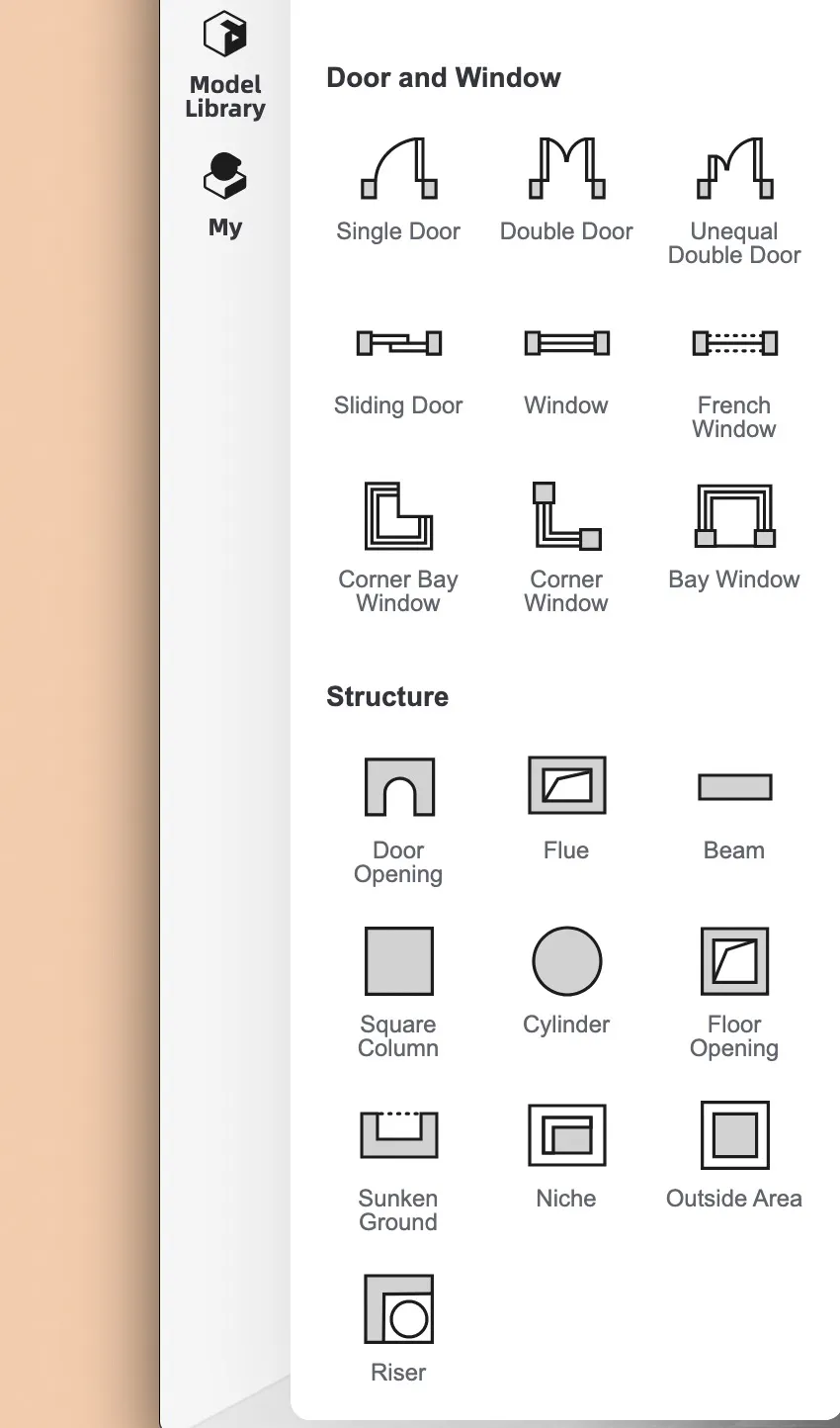 Библиотека дверей, окон и строительных элементов в Homestyler