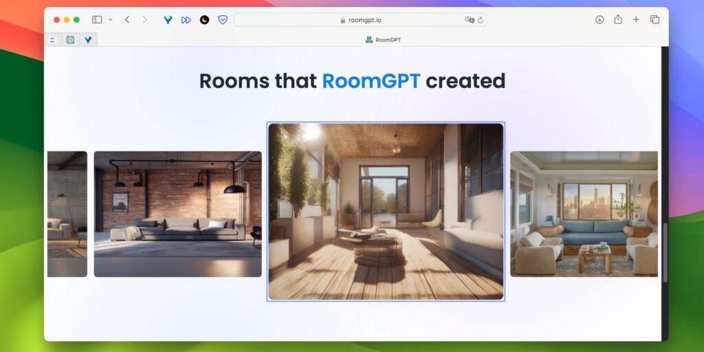 Интерфейс RoomGPT