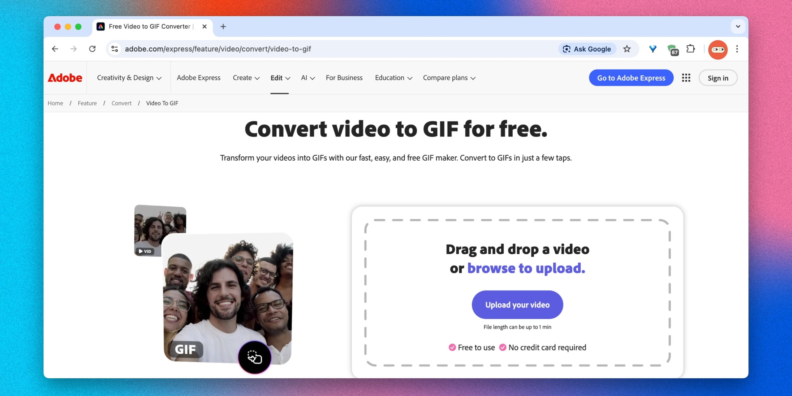 Adobe Express для GIF