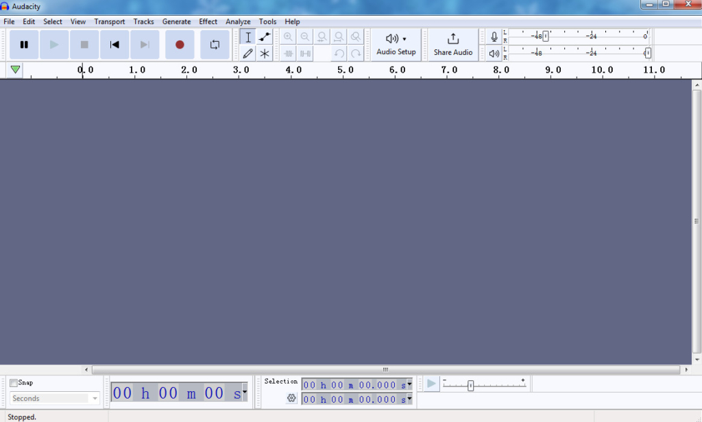 Выбор устройств записи в Audacity