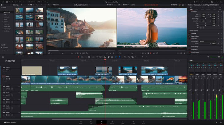 Скриншот DaVinci Resolve