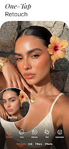 AirBrush — мобильный экран One-Tap Retouch