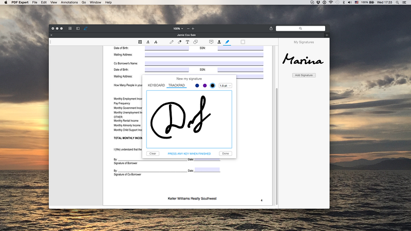 Интерфейс PDF Expert для работы с PDF