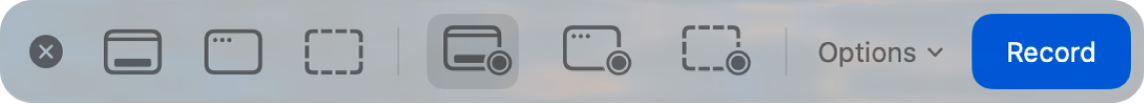 Интерфейс записи в QuickTime Player