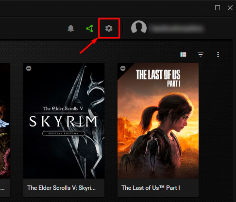 Включение внутриигрового оверлея в GeForce Experience