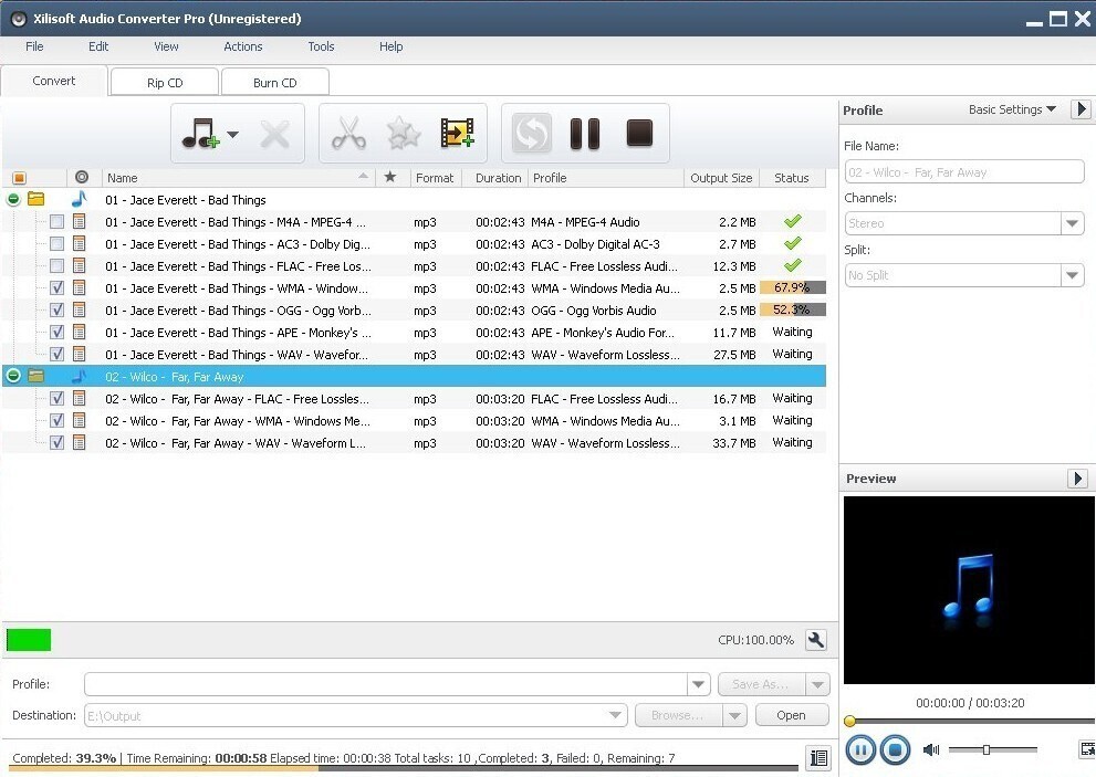 Интерфейс Xilisoft Audio Converter