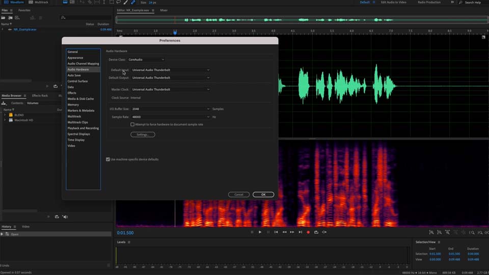 Adobe Audition для экспорта аудио