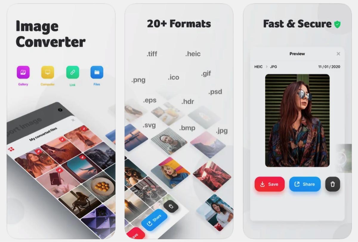 Приложение Image Converter на телефоне