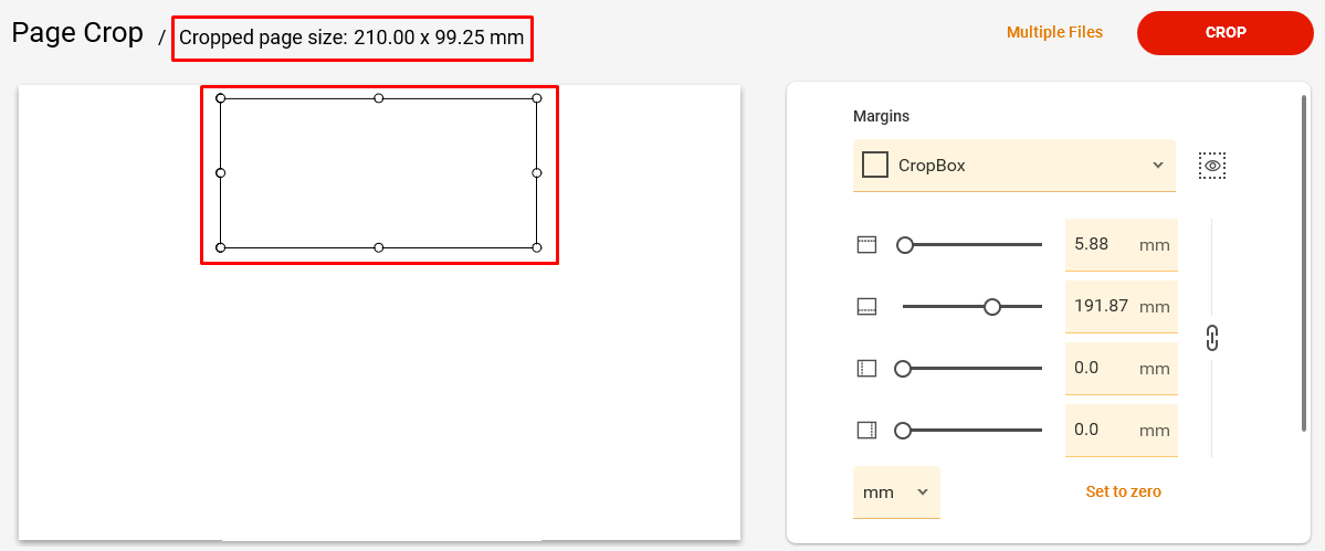 Окно Page Crop в PDF Architect