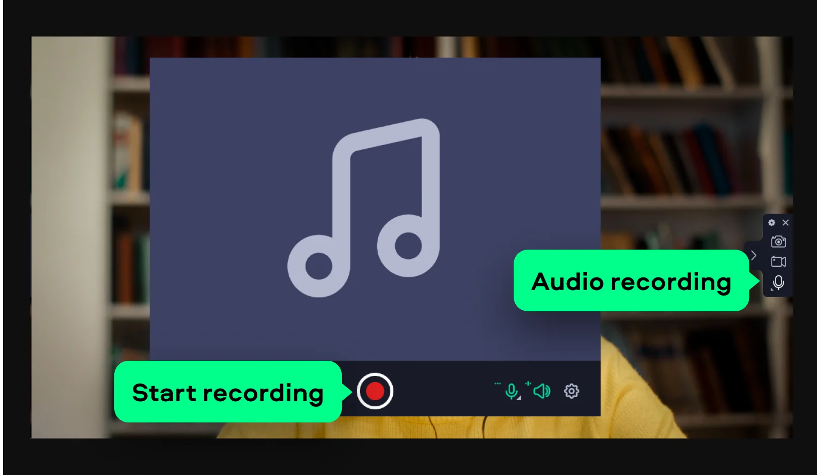 Режим Audio recording в Movavi Screen Recorder