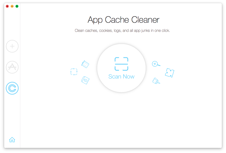 App Cache Cleaner в Omni Remover с кнопкой Scan Now