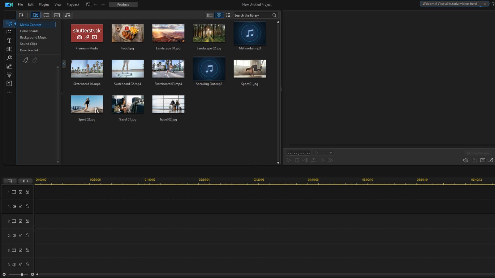 Скриншот интерфейса CyberLink PowerDirector