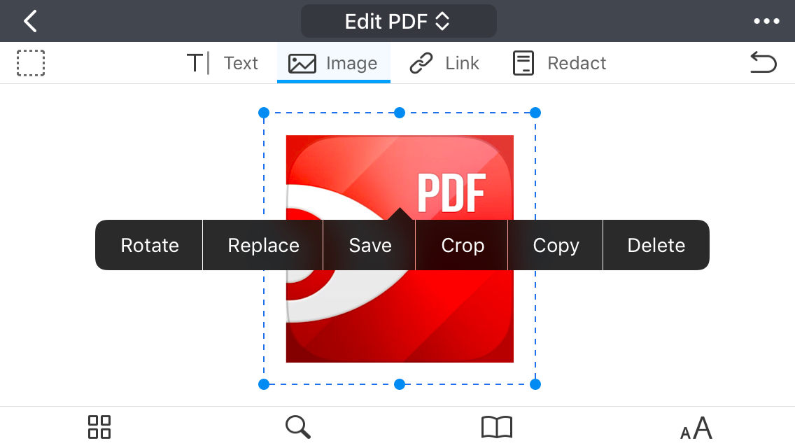 Редактирование изображения в PDF Expert на iPad