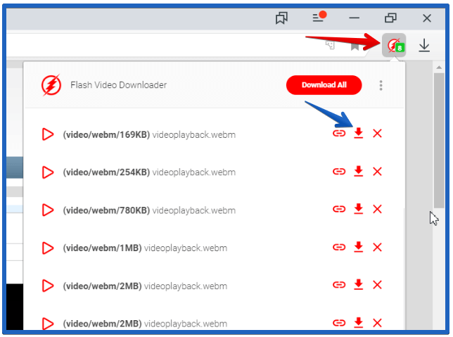 Определение видео через Flash Video Downloader