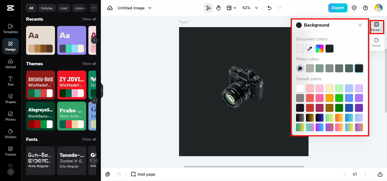 CapCut — удаление фона и добавление черной подложки