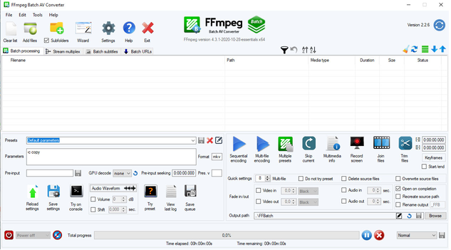 Пример работы с FFmpeg для сжатия MP4