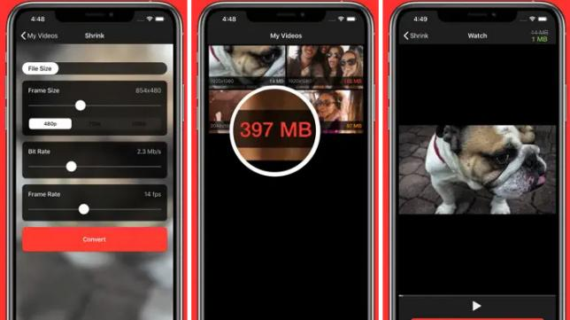 Сжатие MP4 в Video Shrinker на iOS