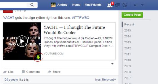 SaveFrom.net Helper — встроенная кнопка скачивания рядом с обработанной ссылкой в ленте