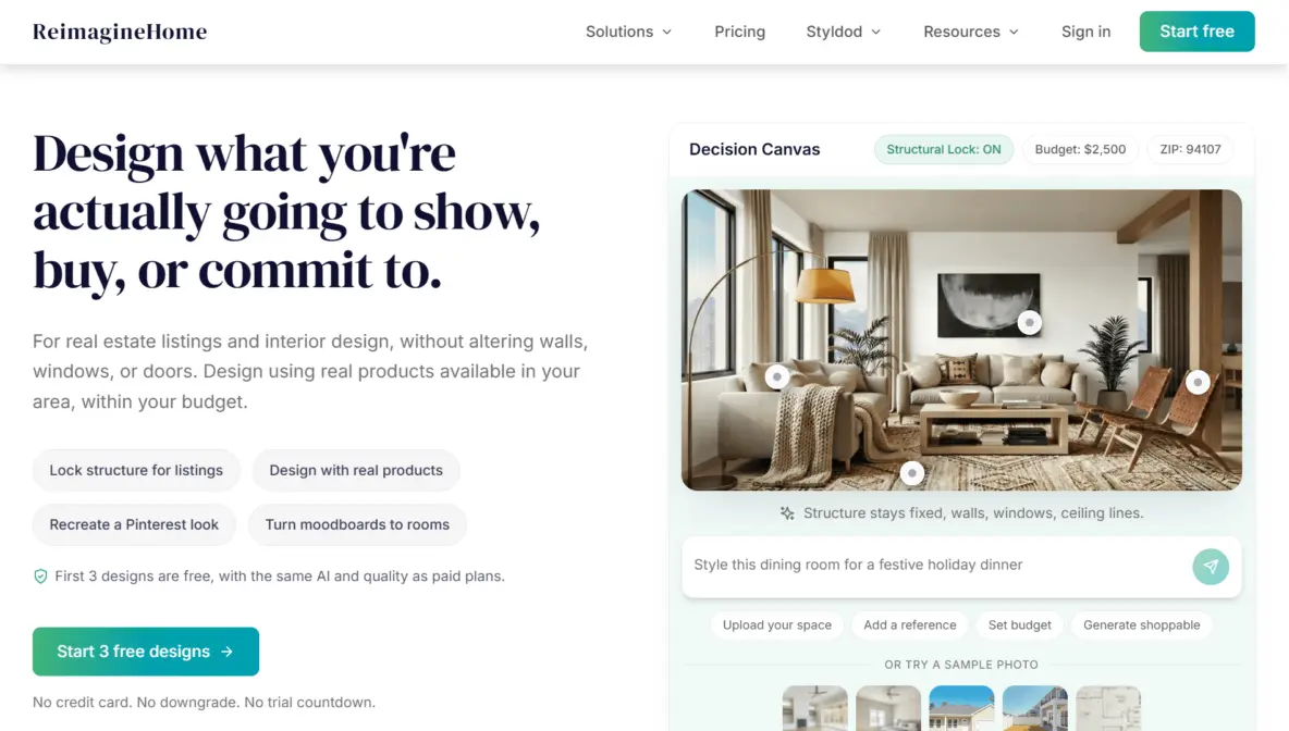 Пример работы REimagineHome
