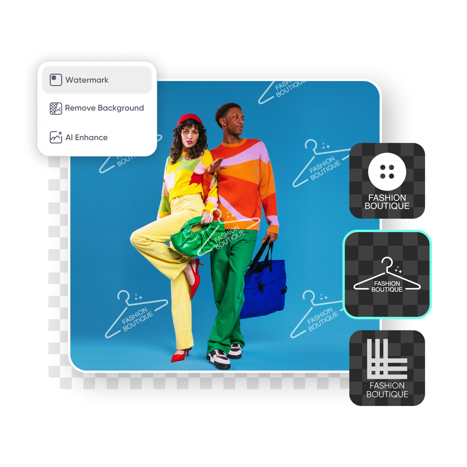 PicsArt: сценарий добавления водяного знака и логотипа