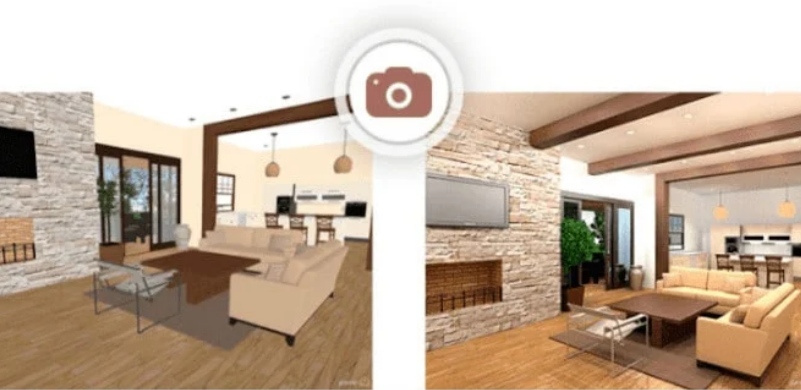 Пример визуализации и HD Snapshot в Home Stratosphere Kitchen Design Software