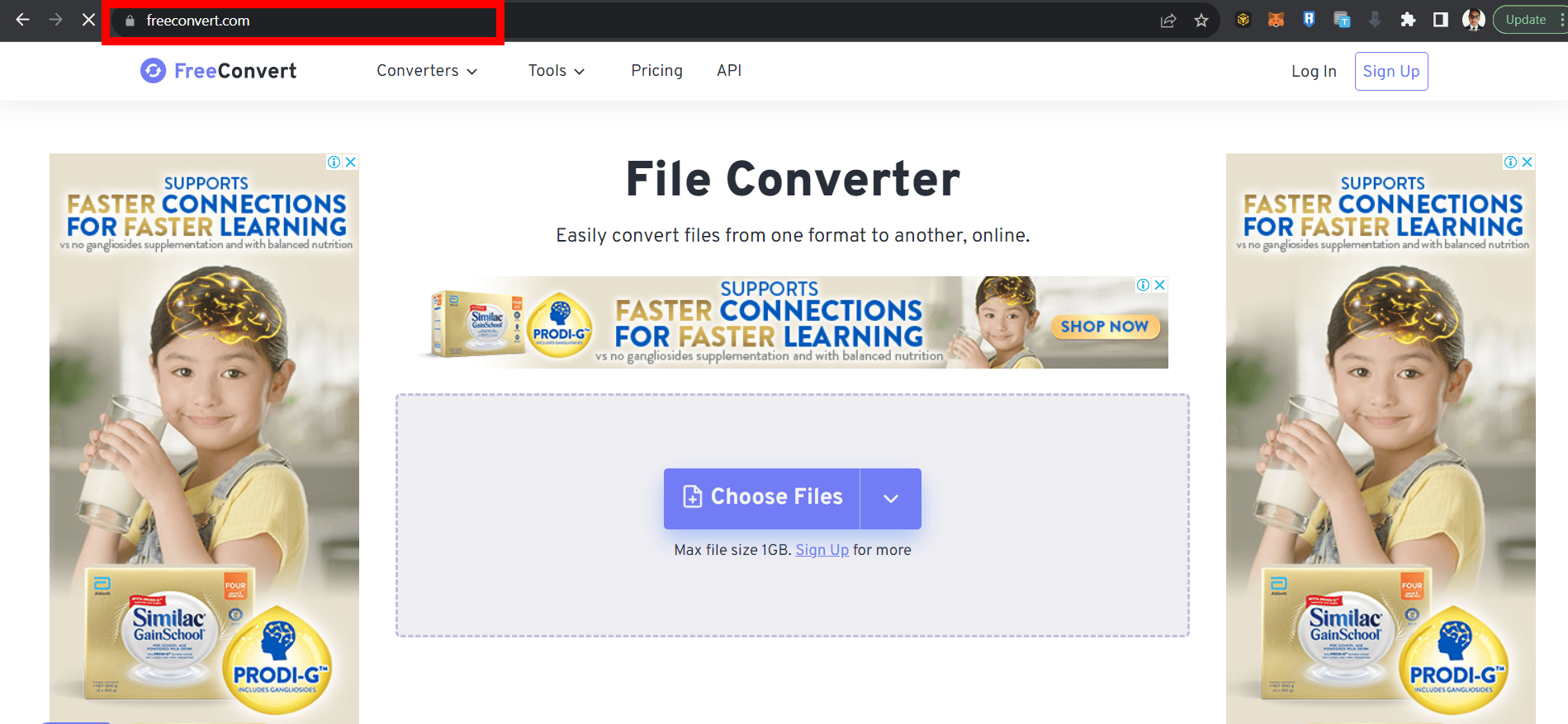 FreeConvert: сжатие WAV