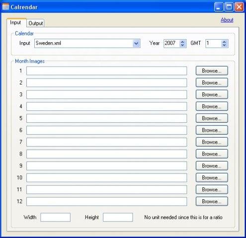 Вкладка Input в Calrendar