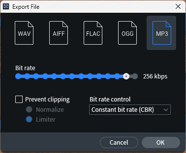 Экспорт файла в iZotope RX