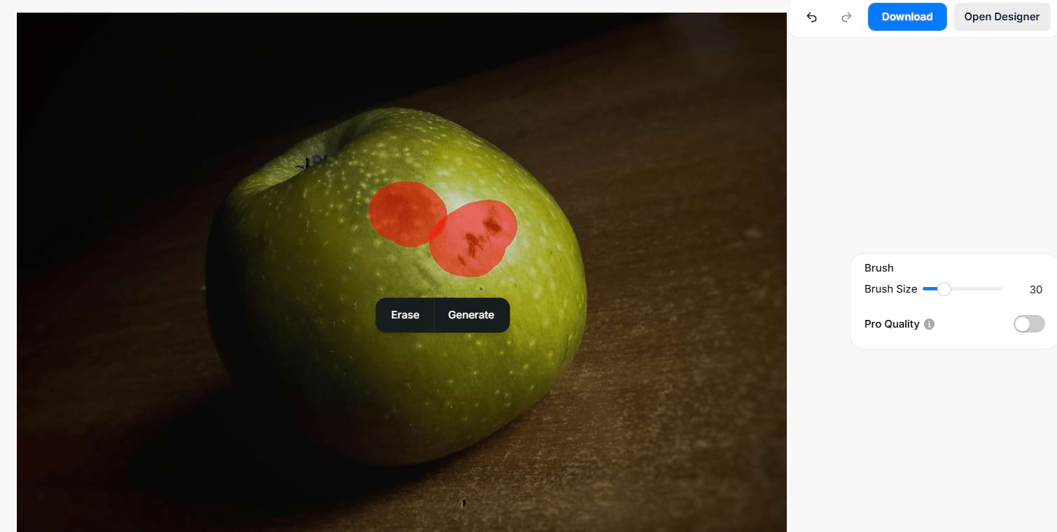 Pixelcut: выделение области для удаления человека