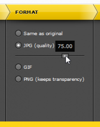 Shrink O’Matic — настройка JPG quality