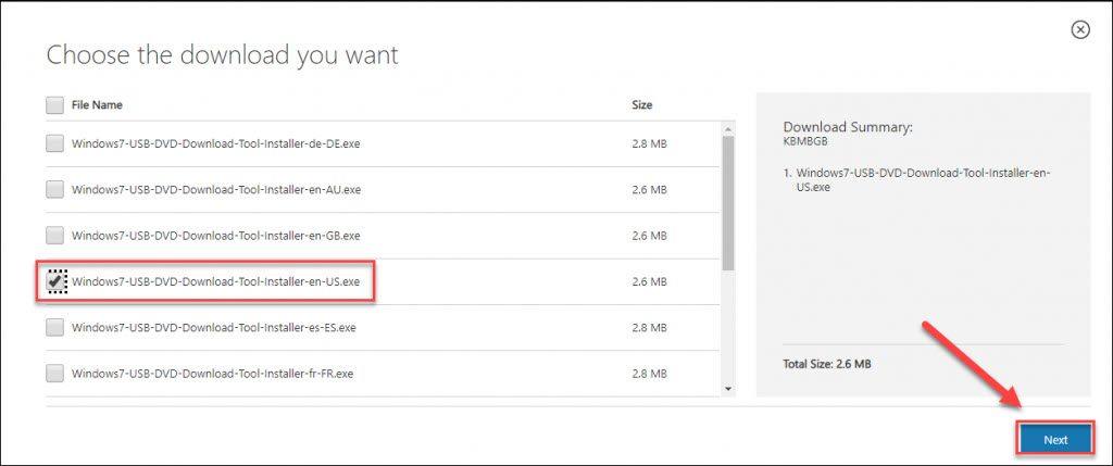 Параметры восстановления через установщик