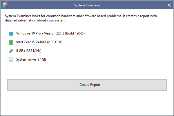 Скриншот jv16 PowerTools — модуль System Examiner