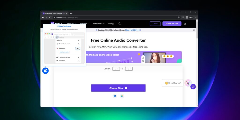 Скриншот Media.io