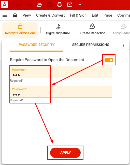Password Security в PDF Architect
