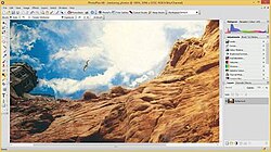 Serif PhotoPlus X8 — рабочее окно фоторедактора с открытым изображением