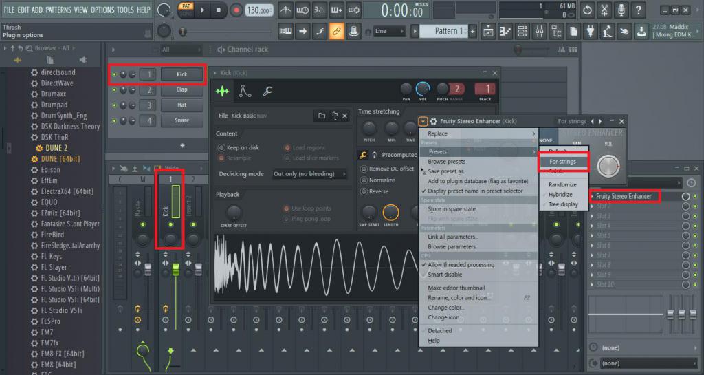 Расширение стереобазы в FL Studio