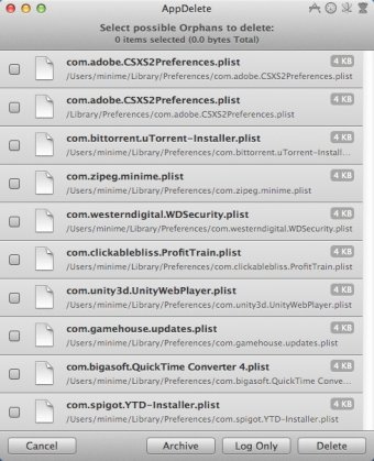 Режим поиска orphaned files в AppDelete