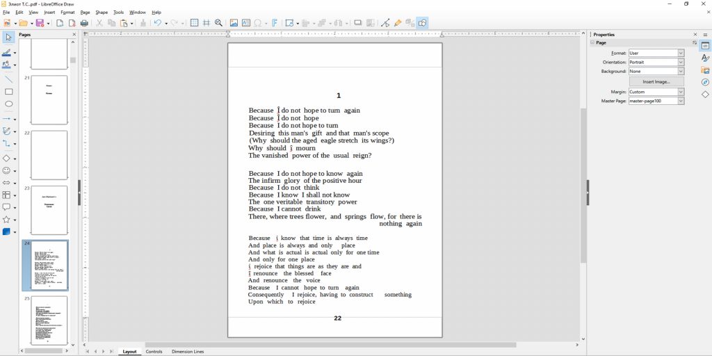 Интерфейс LibreOffice Draw