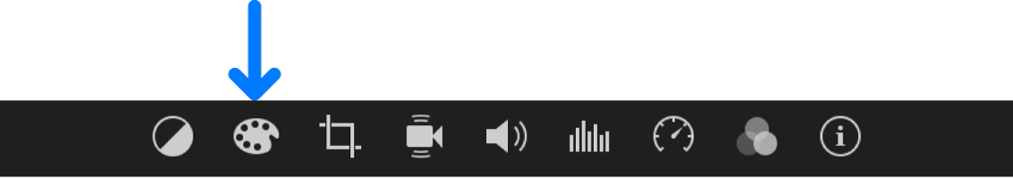 Кнопка цветокоррекции в iMovie