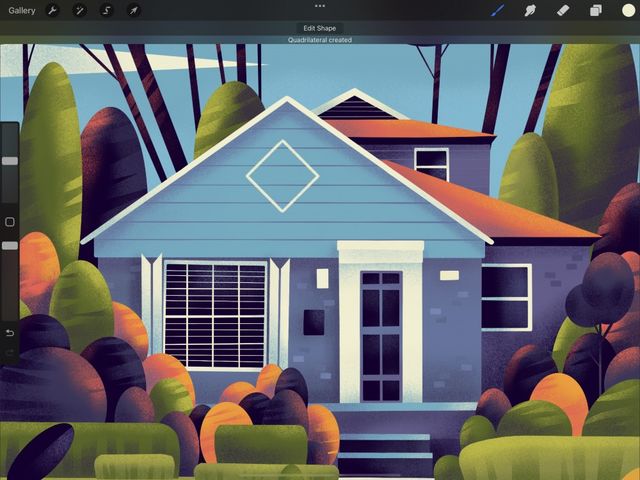 QuickShape в Procreate