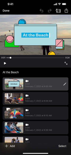 Интерфейс iMovie