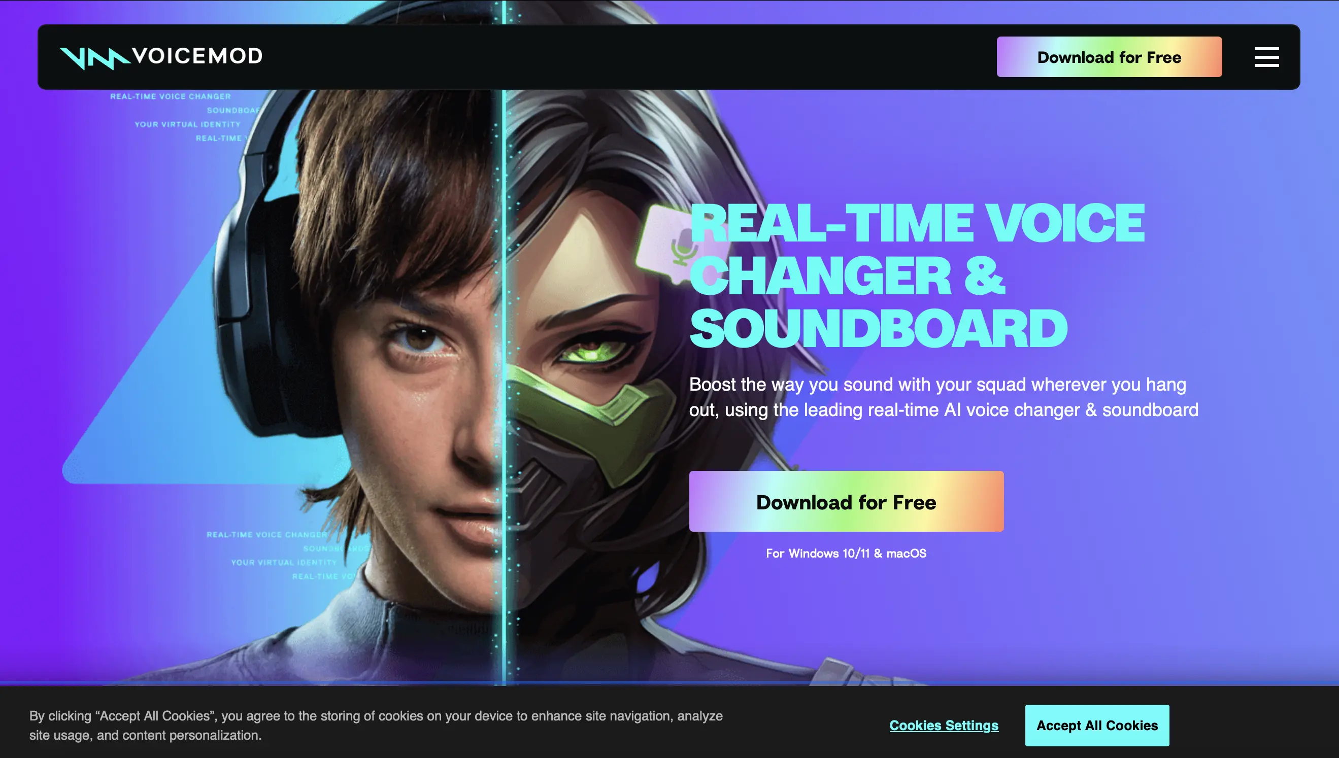 Интерфейс Voice.ai