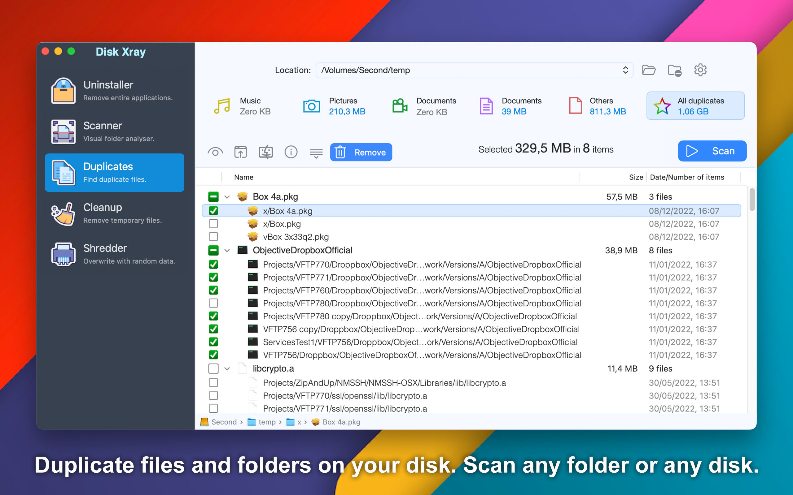 Модуль Duplicate Files Finder в Disk Xray