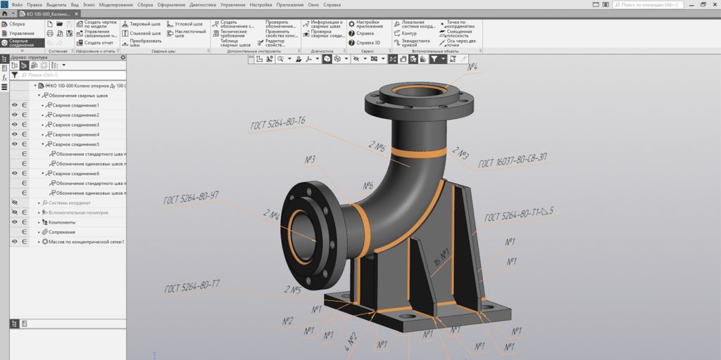 Интерфейс КОМПАС-3D