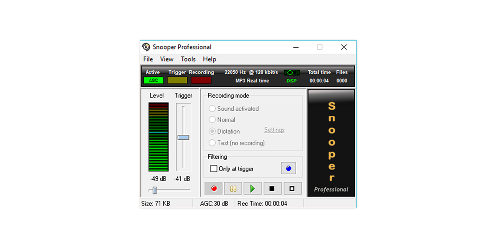 Интерфейс Snooper