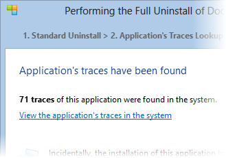 Application's traces have been found в Full Uninstall