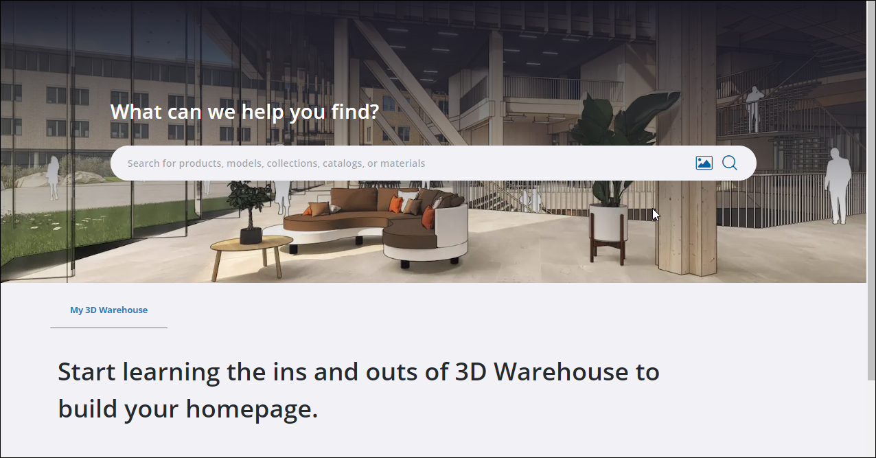 Главная страница 3D Warehouse