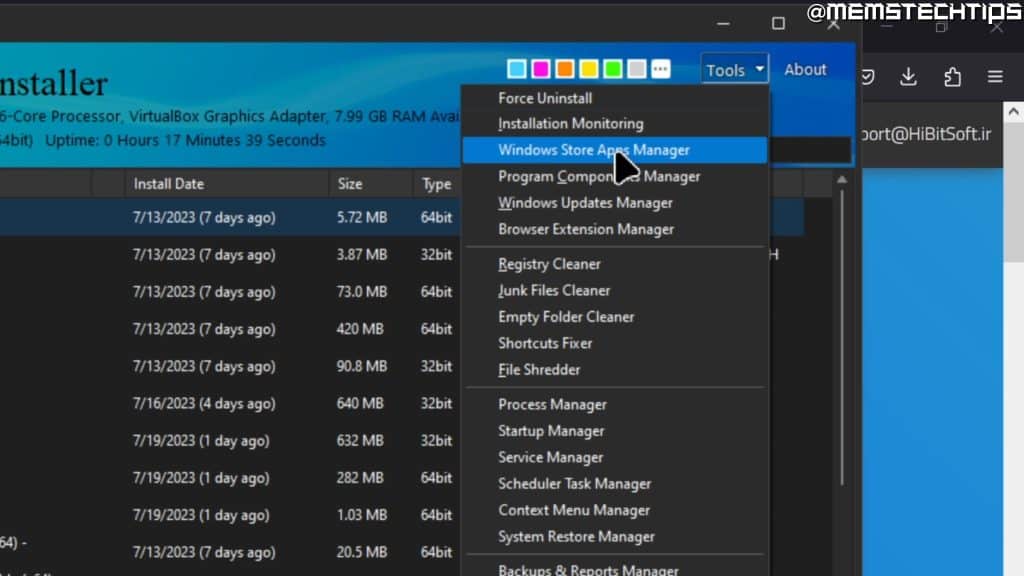 HiBit Uninstaller: Windows Store Apps Manager