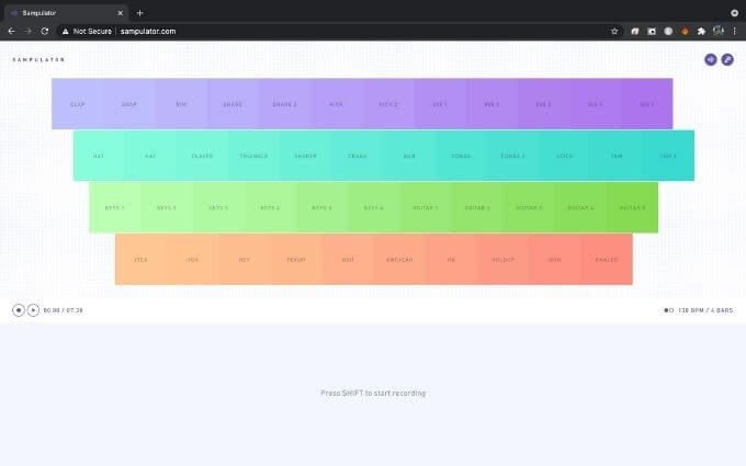 Скриншот интерфейса Sampulator